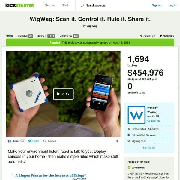 WigWag: Scan it. Control it. Rule it. Share it. by WigWag