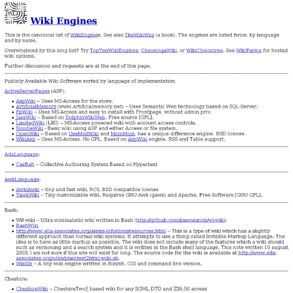 Wiki Engines