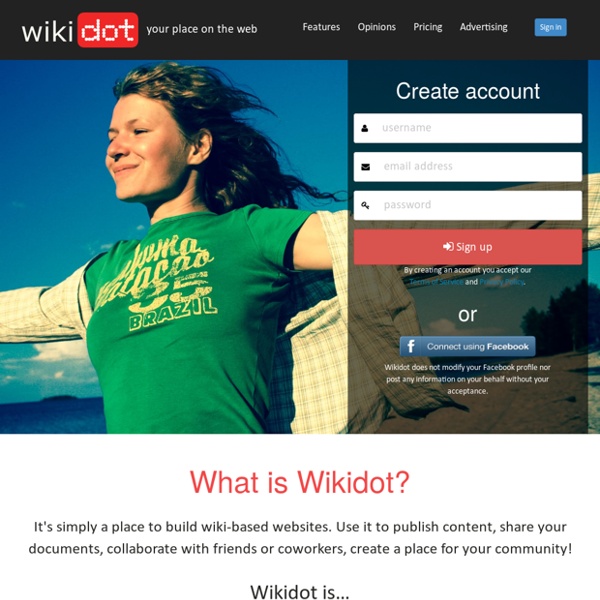 Wikidot - Free and Pro Wiki Hosting