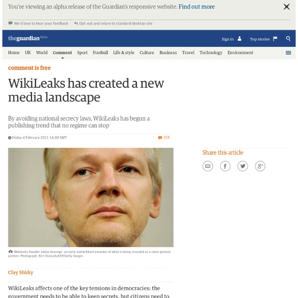 WikiLeaks has created a new media landscape