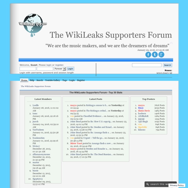 The WikiLeaks Discussion Forum