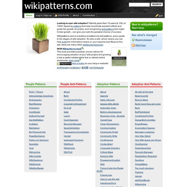 Wiki Patterns manuel collaboratif