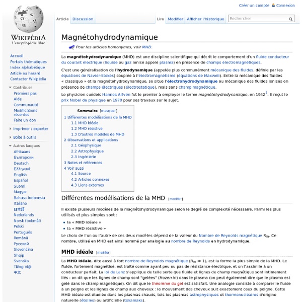 Magnétohydrodynamique