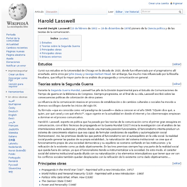 Harold Lasswell