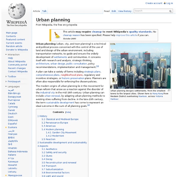 Urban Planning (Wikipedia)