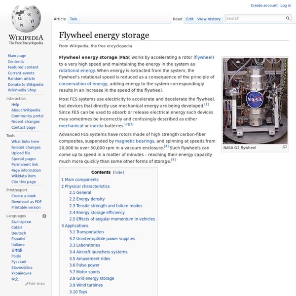 Flywheel energy storage