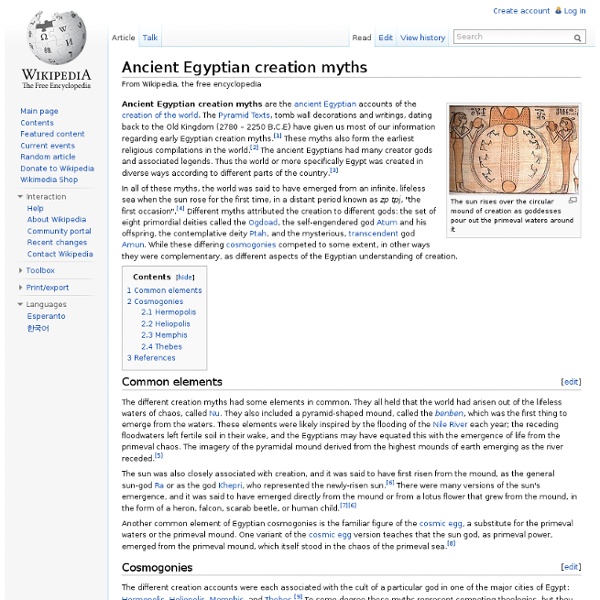 Ancient Egyptian creation myths