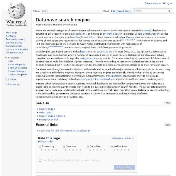 Database search engine