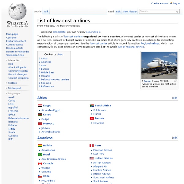 List of Low-cost Airlines