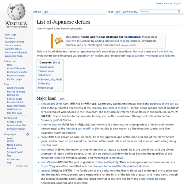 List of Japanese deities