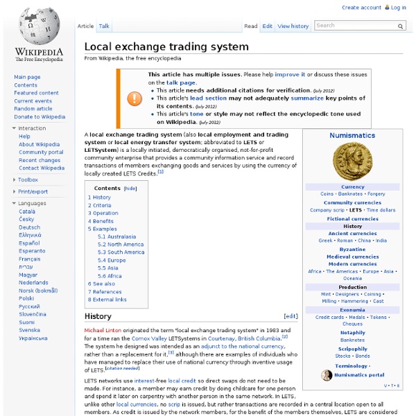 Local Exchange Trading System