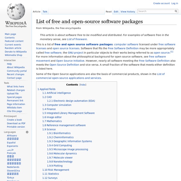 List of free and open-source software packages