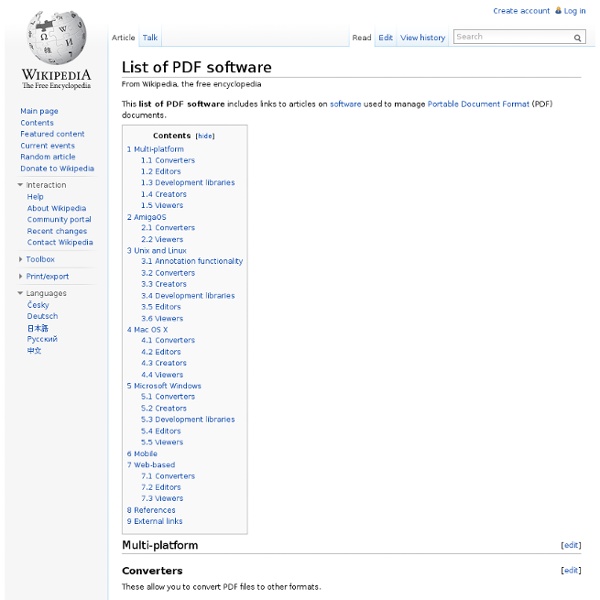 List of PDF software