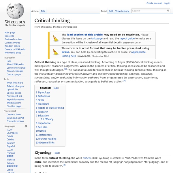 Critical thinking