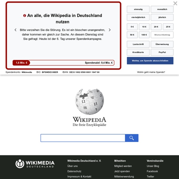 Wikipedia.de - Wikipedia, die freie Enzyklopädie