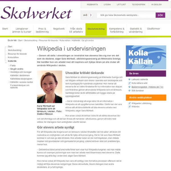 Wikipedia i undervisningen
