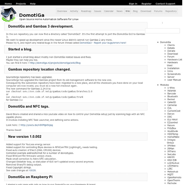 DomotiGa - WikiStart - DomotiGa