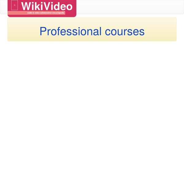 WIKIVIDEO - enciclopedia video collaborativa 2.0 - elearning, videocorsi, video tutorial, video didattici, videopodcast