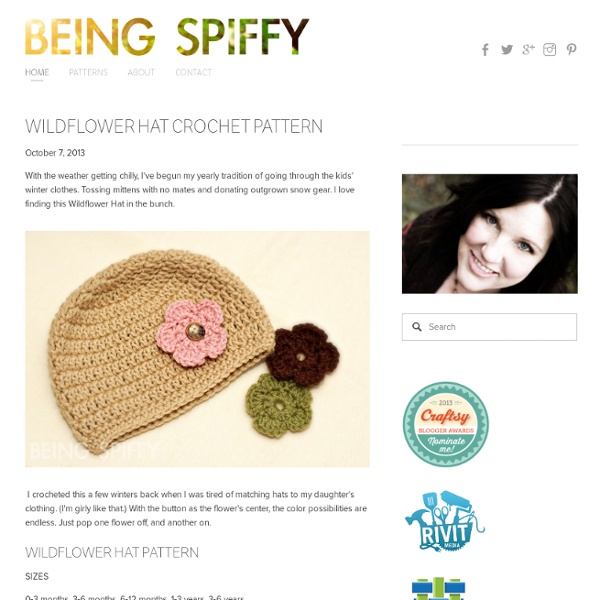 Wildflower Hat Crochet Pattern — Being Spiffy