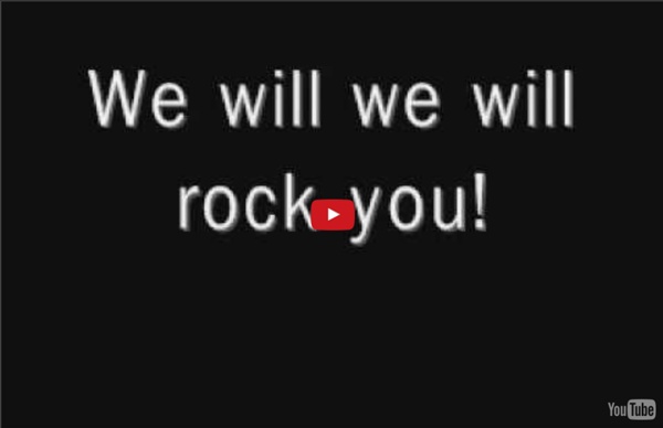 We will rock you by QUEEN with lyrics