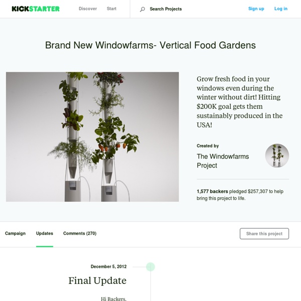 Brand New Windowfarms- Vertical Food Gardens by The Windowfarms Project