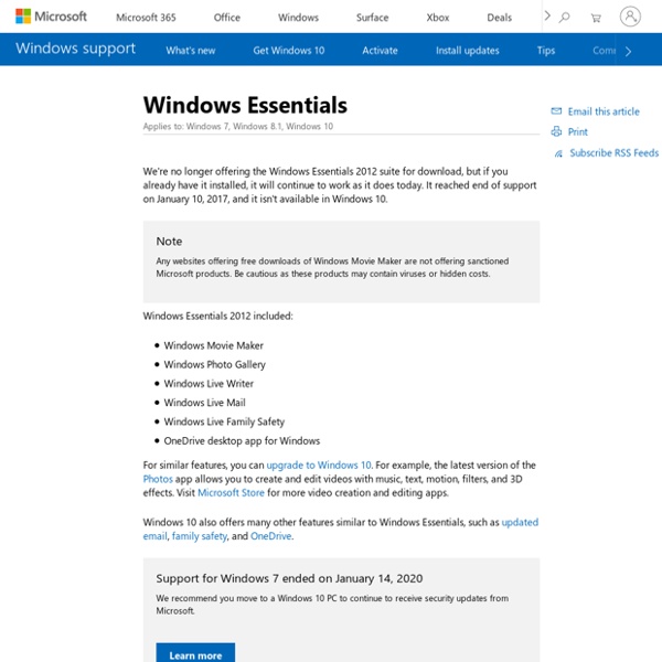 Windows Essentials - Windows Help
