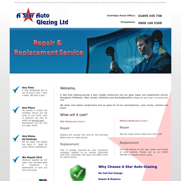 Windscreen Companies in Middlesex