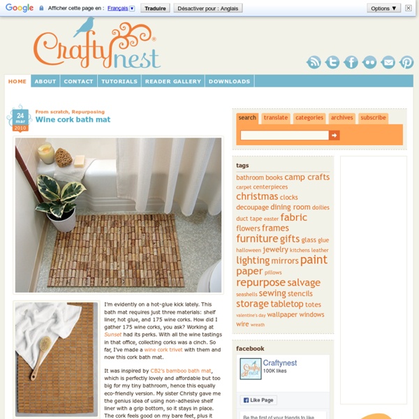 Wine cork bath mat Pearltrees