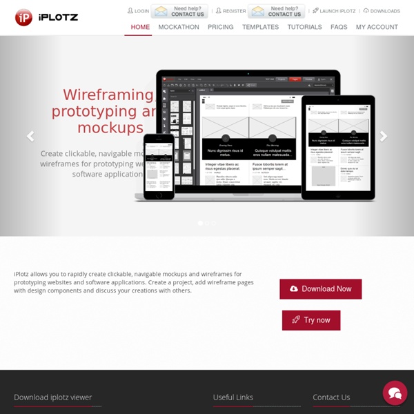iPlotz: wireframing, mockups and prototyping for websites and applications