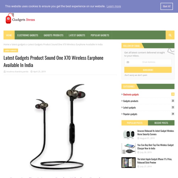 Latest Gadgets Product Sound One X70 Wireless Earphone Available In India