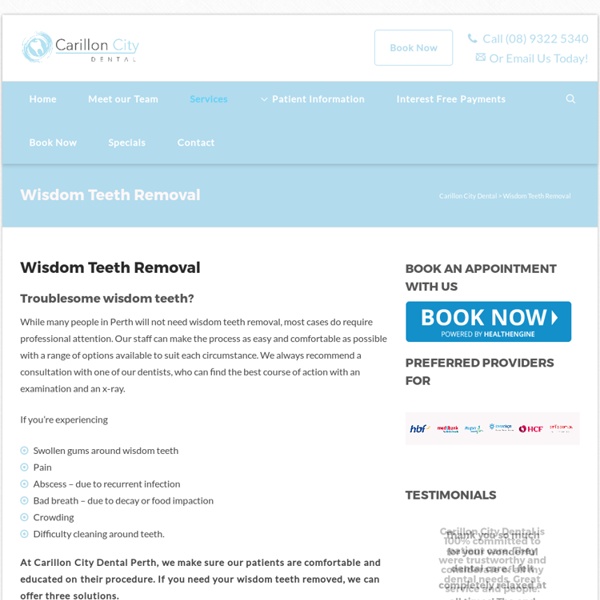 Wisdom Tooth Extraction Perth