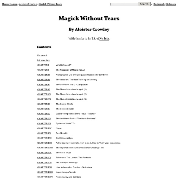 Magick Without Tears