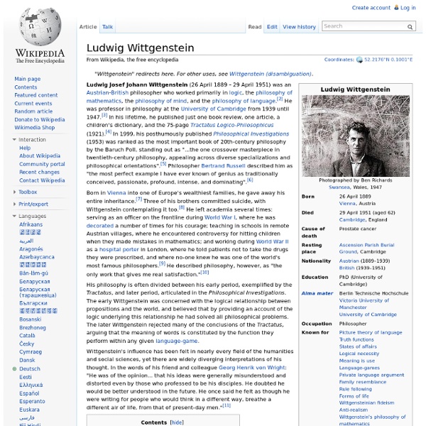 Ludwig Wittgenstein