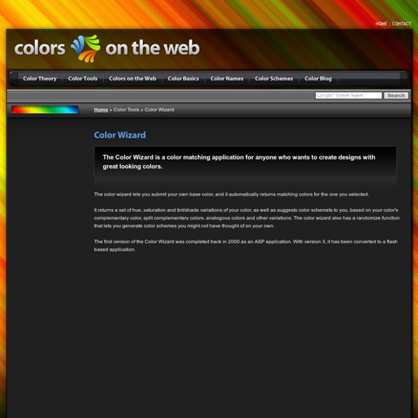 Generator Colors on the Web