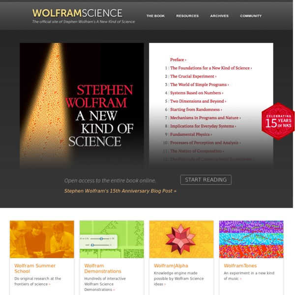 Stephen Wolfram: A New Kind of Science