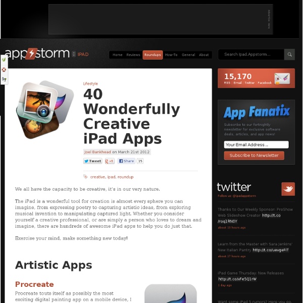 40 Wonderfully Creative iPad Apps
