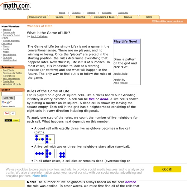 Wonders of Math - The Game of Life