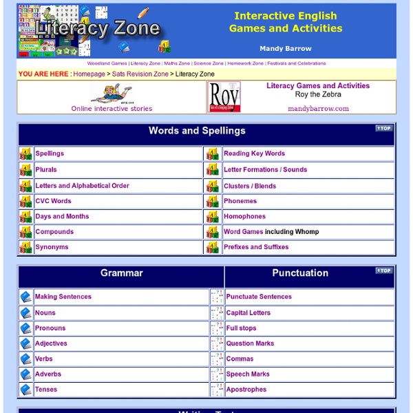 Woodlands Literacy Zone - Interactive English Games -