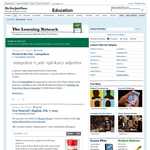 WORD OF THE DAY - The Learning Network Blog