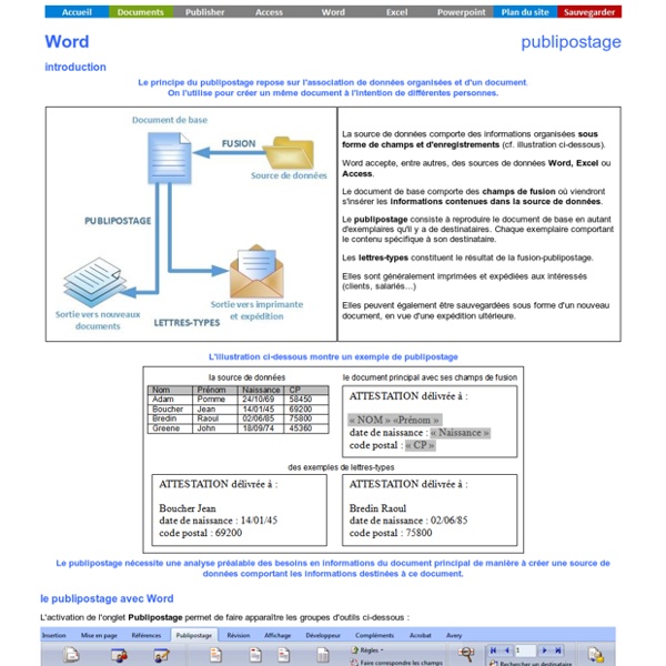 Word - publipostage
