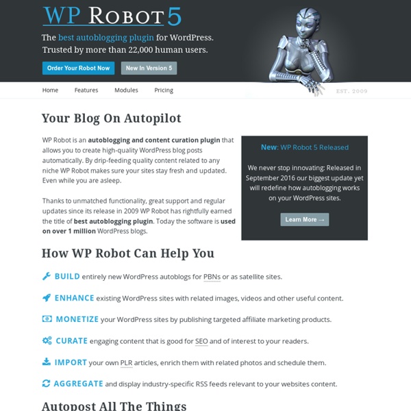 WP Robot - Premium Wordpress Autoposting Plugin