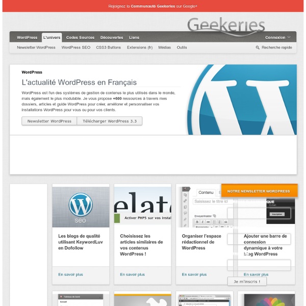 WordPress CMS › Plate-forme de publication › WordPress Geekeries