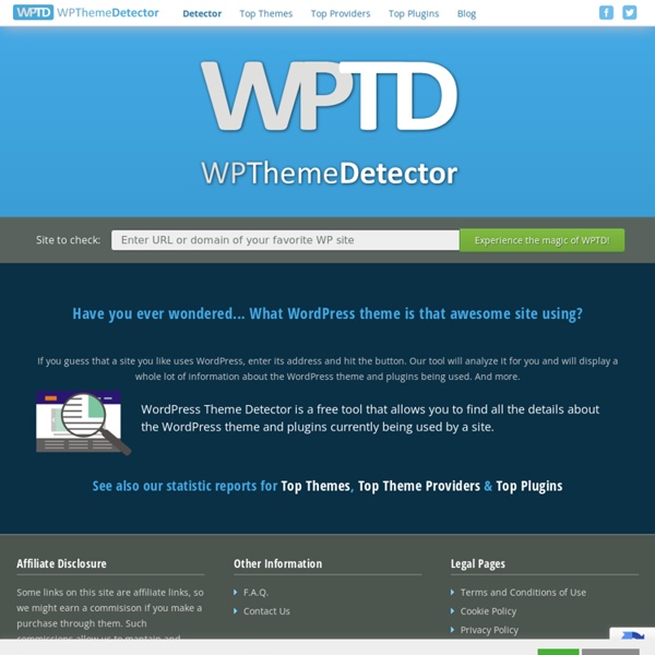 WordPress Theme Detector - Free online tool to find a site´s theme