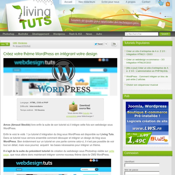 Living Tuts : Tutoriels de qualité pour apprendre Photoshop, le webdesign, le développement web, le digital painting, etc...