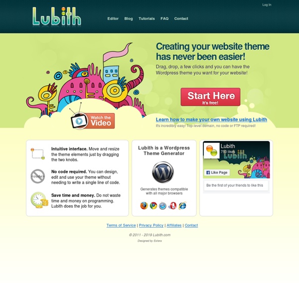 Wordpress Theme Generator, Editor, Template Creator - Lubith.com