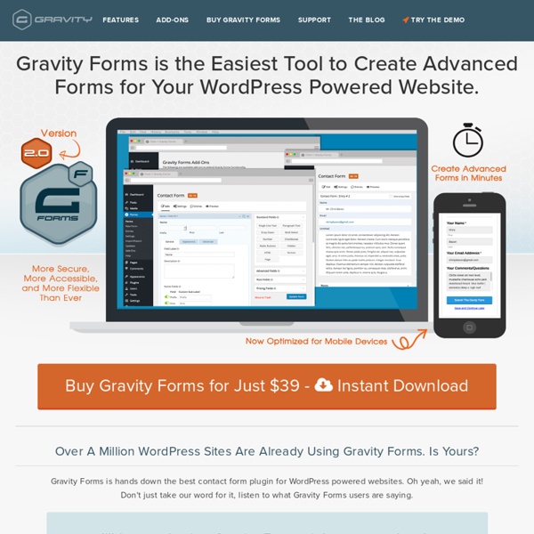 WordPress Forms - Gravity Forms Contact Form Builder and Lead Data Management Plugin For WordPress