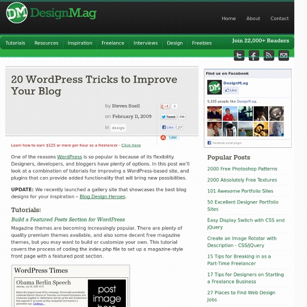 20 WordPress Tricks to Improve Your Blog