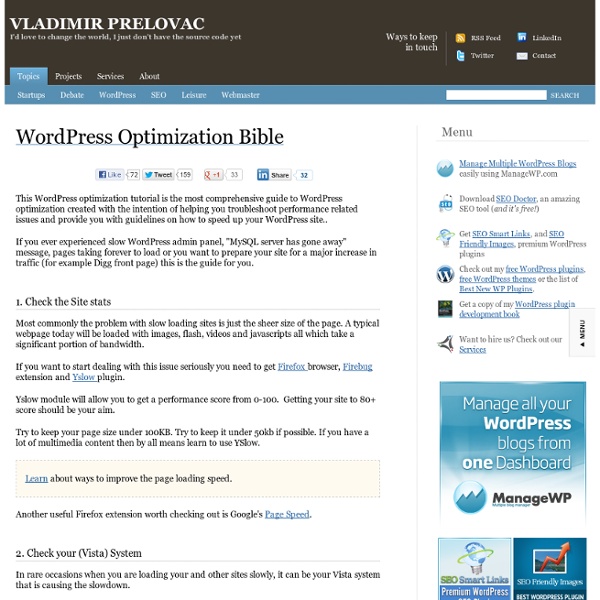 WordPress Optimization Bible