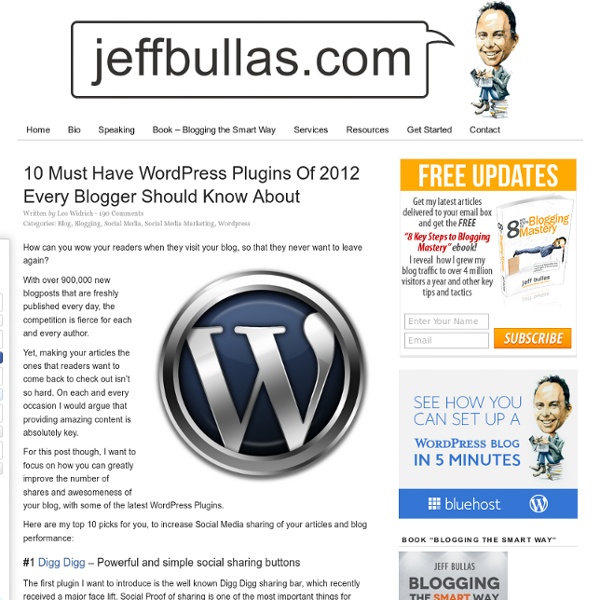 10 Must Have WordPress Plugins Of 2012 Every Blogger Should Know About