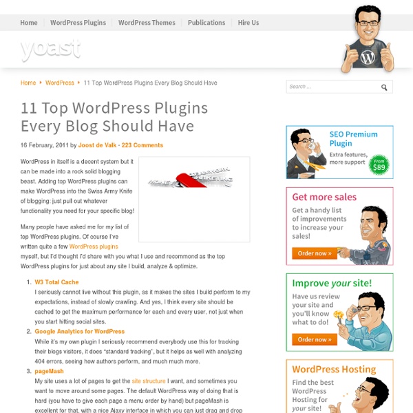 11 Top WordPress Plugins Every Blog Should Have